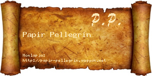 Papir Pellegrin névjegykártya